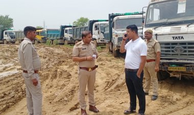 गाजियाबाद में खनन माफियाओं की अब खैर नहीं एसडीएम सदर ने बड़ी कार्रवाई करते हुए 11 डंपर किए सीज
