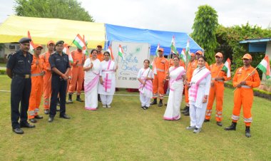 राष्ट्र सेविका समिति की महिला सदस्यों ने एनडीआरएफ जवानों को रक्षा सूत्र बांधकर मनाया रक्षाबंधन