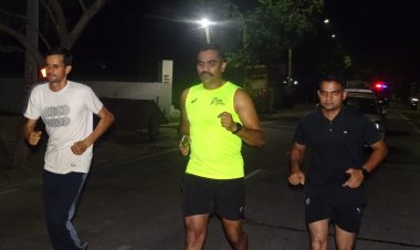 एसएसपी मुनिराज ज़ी ने 22 किलोमीटर की हाफ मैराथन दौड़ लगाकर दिया राष्ट्र भावना का संदेश