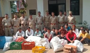 अवैध आतिशबाजी बनाने और रखने की सूचना पर पुलिस ने मारा छापा, लोगों ने पुलिस पर किया पथराव