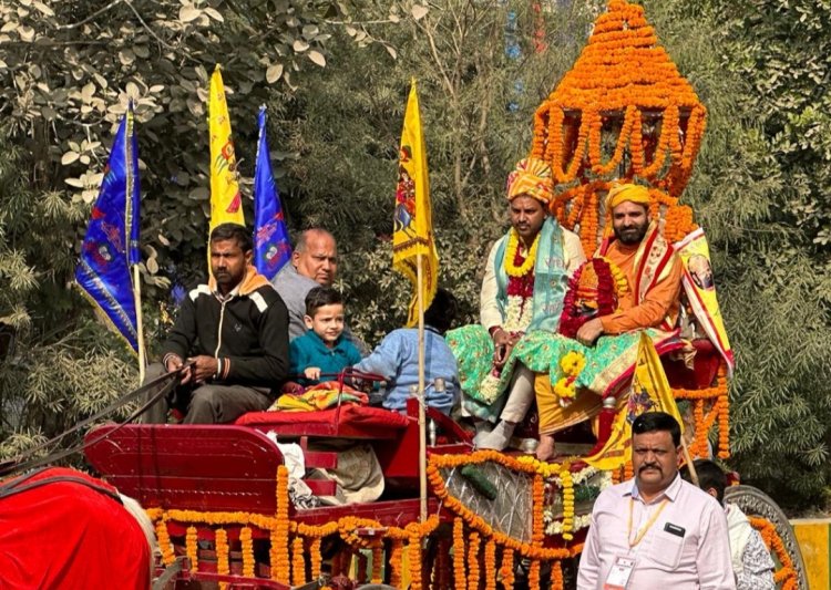 सिद्धपीठ सालासर बालाजी धाम, राजस्थान के पुजारी निज मंदिर श्री बंटी जी महाराज का भव्य स्वागत