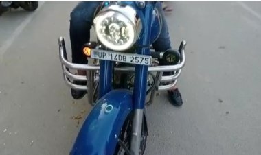 गाजियाबाद में इस बार बुलेट मोटरसाइकिल से पटाखे छोड़ने वाला वीडियो हुआ वायरल