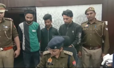 बंद दुकान और मकानों के ताले तोड़कर चोरी करने वाले गैंग के तीन शातिर चोरों को पुलिस ने किया गिरफ्तार