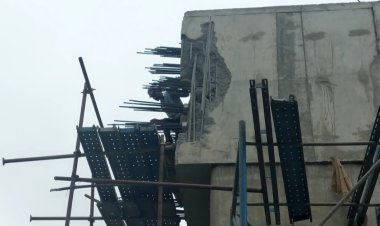 तेजस न्यूज़: रैपिड रेल के निर्माणाधीन प्लेटफार्म का प्लास्टर गिरा एक शख्स घायल