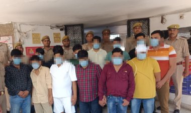 तेजस न्यूज -----होटल में जुआ खेलने वाले 13 अभियुक्त व 2 अभियुक्ता गिरफ्तार