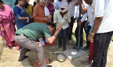 एनडीआरएफ की 8वीं वाहिनी, गाजियाबाद में  ओलम्पिक साईज स्वीमिंग पूल का शिलान्यास ।