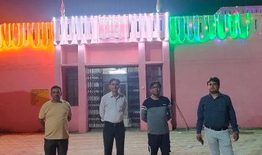 स्वतंत्रता दिवस के स्वागत में सजा सीएचसी भवन