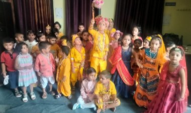 हर्षोल्लास से मनाया अर्वाचीन किड्स टेंपल में जन्माष्टमी पर्व