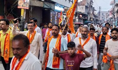 बालाजी रामलीला कमेटी ने निकाली रामध्वज यात्रा