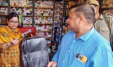 एसडीएम ने मेडिकल स्टोर से सील कराए चार सेम्पल