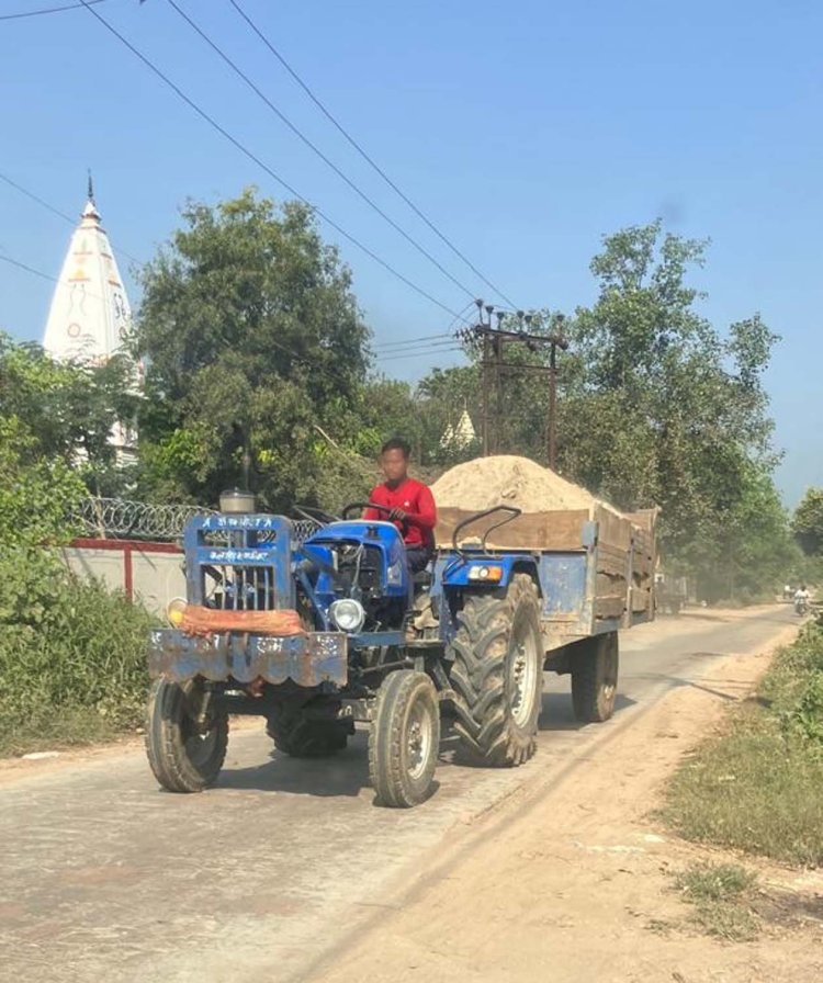 प्रशासन की नाक तले अवैध खनन में जुटे है माफिया