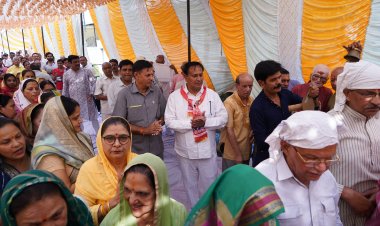 सिंहराज जाटव ने गोवर्धन  पूजा कर बाबा से लिया जीत का आशीर्वाद