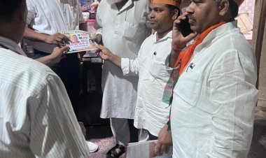 भाजपा का मुस्लिम बाहुल्य क्षेत्र केला भट्टा में डोर टू डोर प्रचार