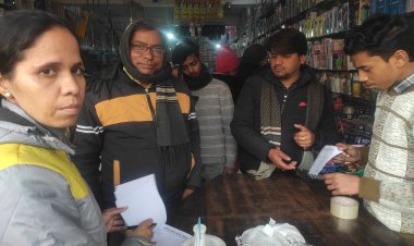 नगर निगम की टीम ने पॉलीथिन के खिलाफ चलाया विशेष अभियान बड़ी संख्या में दुकानदारों के काटे  चालान