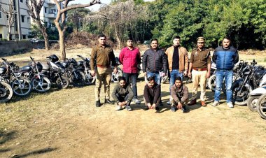 दो पहिया वाहनों की चोरी करने वाले अन्तर्राज्यीय गैंग के 3 अभियुक्त गिरफ्तार, वाहनों का जखीरा बरामद