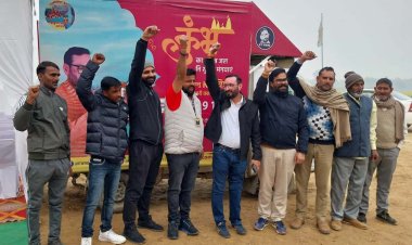 महाकुम्भ से पवित्र जल लाने वाहन किए रवाना