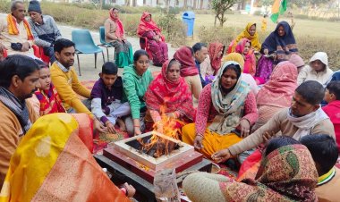 बसंत पंचमी पर हुआ पांच कुंडीय गायत्री महायज्ञ