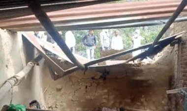 ईंट भट्ठे पर झुग्गी गिरने से श्रमिक परिवार के चार लोग घायल