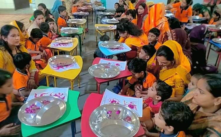 नन्हे विद्यार्थियों का हुआ विद्यारम्भ संस्कार