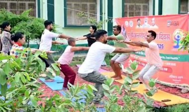 सांकरौद के आयुष चिकित्सालय में योग सप्ताह की शुरुआत