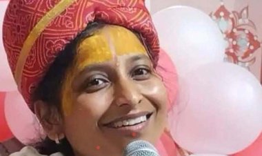 मुबारिकपुर में भागवत कथा के दौरान राधा देवी ने किया श्रीकृष्ण का गुणगान