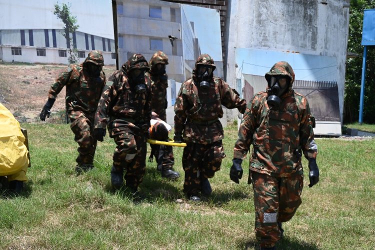 राष्ट्रीय आपदा प्रबंधन संस्थान (NIDM) की 80 सदस्यों  वाली प्रथम व्यापक टीम ने 8 वीं वाहिनी, राष्ट्रीय आपदा मोचन बल (NDRF) के कैंप परिसर का भ्रमण