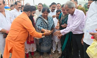 महापौर ने भूमि पूजन पर की घोषणा:  जल्द मिलेगी गंगाजल की सौगात