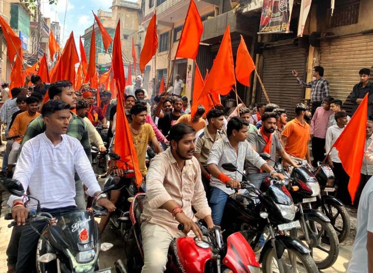 अखंड भारत संकल्प यात्रा से भगवामय हुआ खेकड़ा