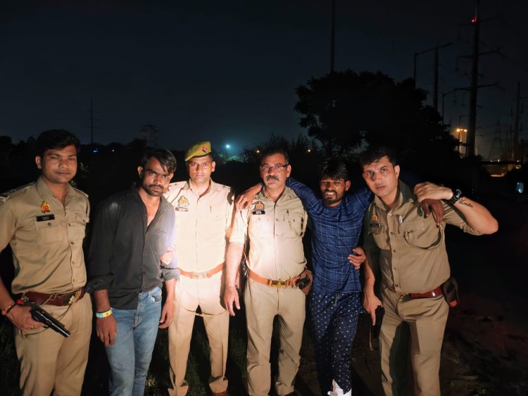 विजयनगर में पुलिस मुठभेड़, दो शातिर बदमाश गिरफ्तार