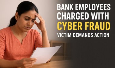 बैंक कर्मचारियों पर साइबर ठगी का आरोप, पीड़िता ने की कार्रवाई की मांग