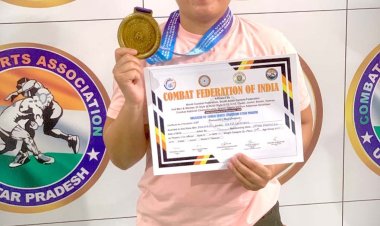 गोरखपुर से मेडल जीत कर लौटी महारम अखाडे की पहलवान पूनम