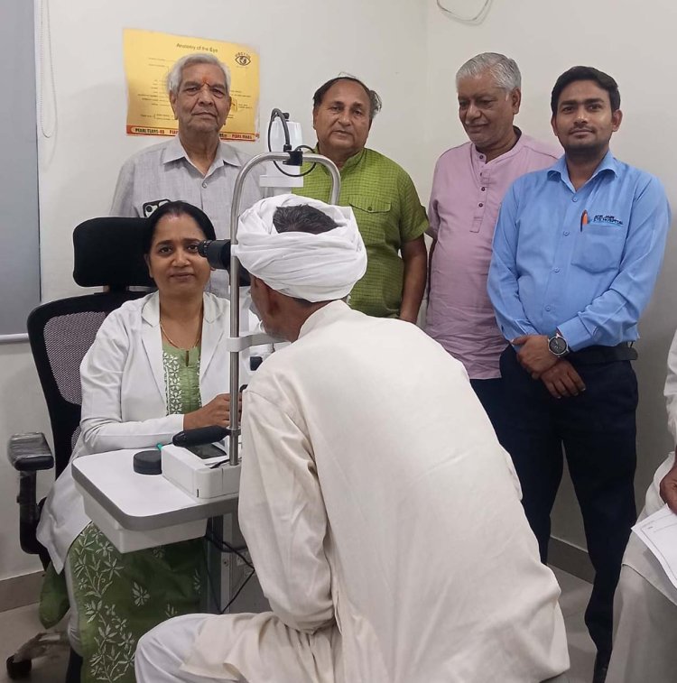 निःशुल्क नेत्र शिविर में 83 मरीज ऑपरेशन के लिए चयनित