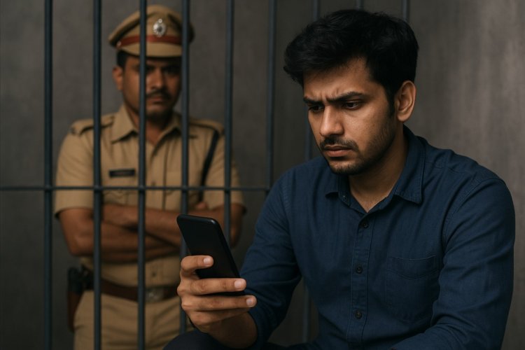 फोन पर अश्लीलता करने वाला युवक हिरासत में