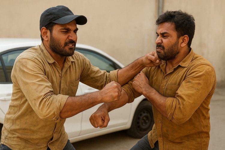 ग्राहक को लेकर दो दुकानदारों में जमकर चले लात-घूंसे