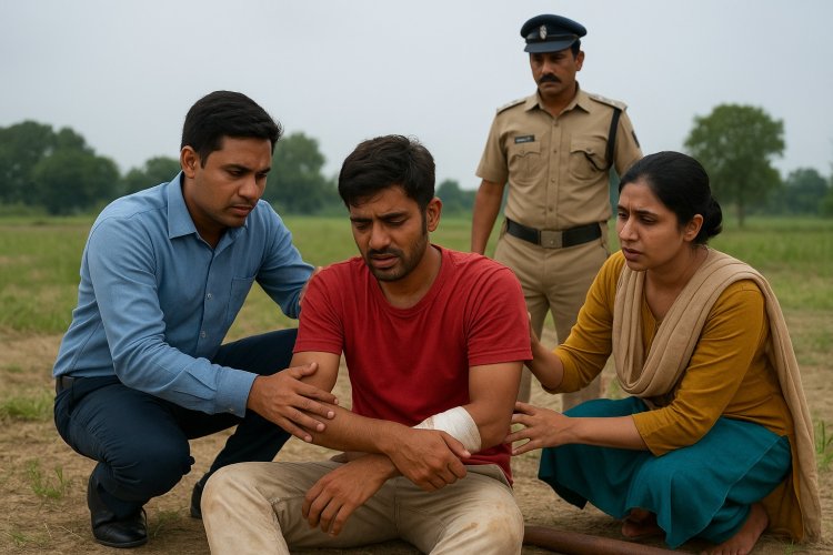 नूरपुर गांव में युवक पर लोहे की पाइप से हमला, हाथ टूटा