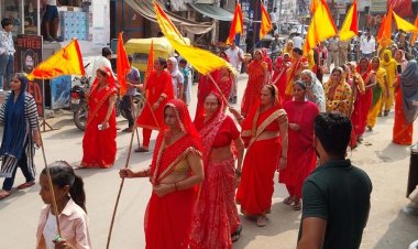 विहिप दुर्गा वाहिनी ने निकाली दुर्गा शक्ति यात्रा