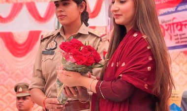 थाना बिनौली पर हरियाणवी गायिका रेणुका पंवार का भव्य स्वागत