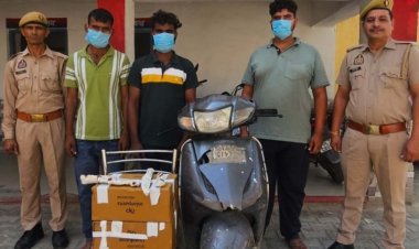 स्कूटी और पेंट के डिब्बे चुराने वाले तीन शातिर बदमाश गिरफ्तार