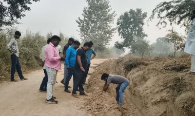 कब्रिस्तान की दीवार निर्माण पर विवाद, कार्य रुका