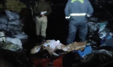 इलेक्ट्रॉनिक्स स्क्रैप गोदाम में लगी भीषण आग पर दमकल विभाग ने पाया काबू