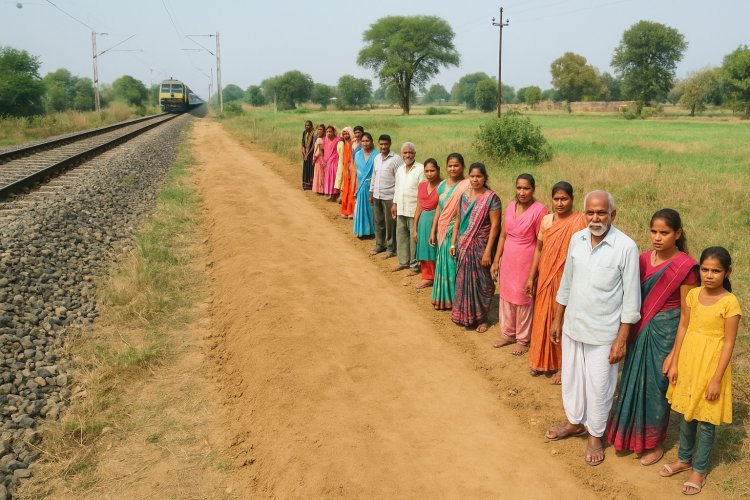 ट्रेन दुर्घटना से बचाने के लिए ग्रामीणों ने निजी खर्च से बनाया कच्चा रास्ता