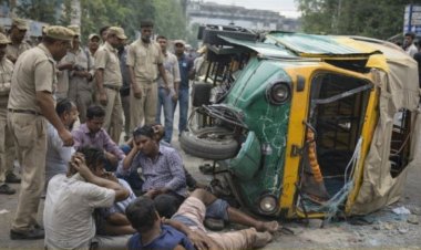 यात्री भरा टेंपो पलटा, आधा दर्जन से अधिक यात्री घायल