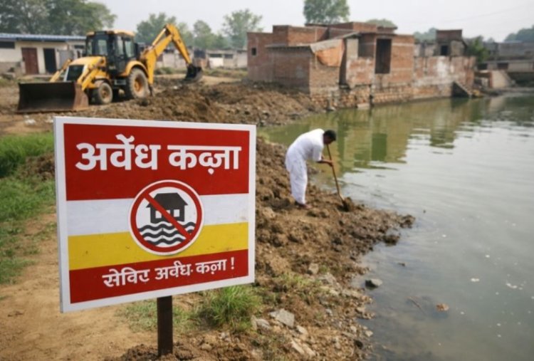 मुबारिकपुर के तालाबों पर अवैध कब्जे का आरोप, समाजसेवी ने उठाई आवाज