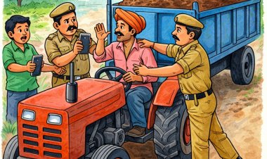 मिट्टी ले जा रहे चालक से पुलिस की मारपीट का आरोप, वीडियो बनाने वाले युवक का फोन भी छीना