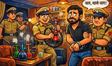 खेकड़ा में अवैध हुक्का बार पर पुलिस का छापा