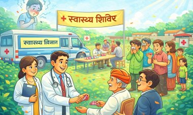 निमोनिया से मौत के बाद स्वास्थ्य विभाग सतर्क, रटौल में लगाया स्वास्थ्य शिविर