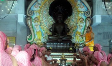 धर्नेन्द्र पदमावती जैन मंदिर में 640वां सामूहिक अभिषेक पूजन, भक्ति में डूबा खेकड़ा