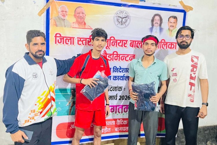 बैंडमिंटन खिलाड़ी हर्षित धामा ने जीता स्वर्ण पदक, राज्य स्तर पर किया चयन