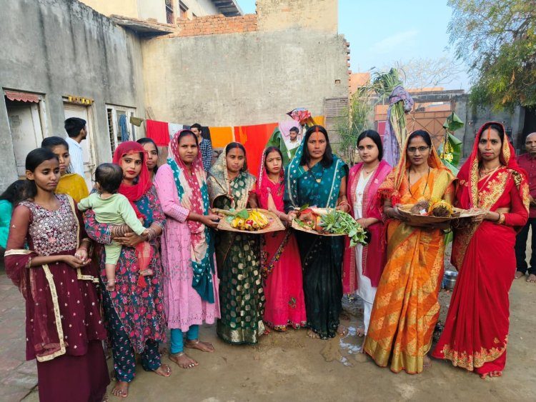 खेकड़ा में आस्था और परंपरा के संगम पर मनाया गया चैत्र छठ महापर्व
