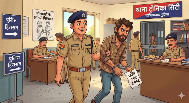 धोखाधड़ी मामले में 5 महीने से फरार आरोपी अफजल गिरफ्तार, फर्जी प्लॉट बेचकर की थी ठगी
